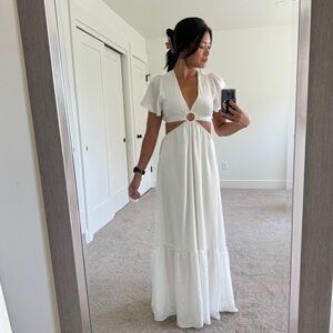 Altar’d State White Cutout Maxi Dress